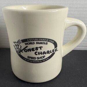 Honest Charley Speed Shop Retro Diner Style Mug Chattanooga TN World Famous
